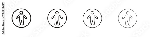 Universal access icon set in line style. symbol in outline style
