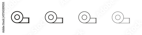 Tape icon set in line style. symbol in outline style