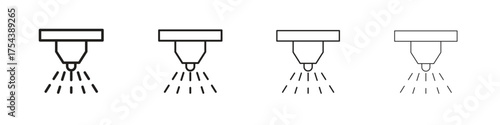 Sprinkler icon set in line style. symbol in outline style