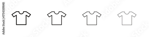 Shirt icon set in line style. symbol in outline style