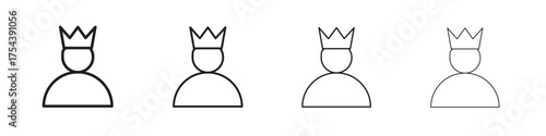 Premium User icon set in line style. symbol in outline style