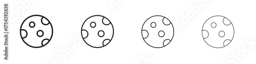 Mercury icon set in line style. symbol in outline style