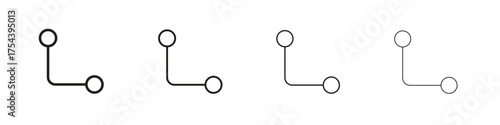 Diagram nested icon set in line style. symbol in outline style