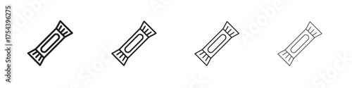 Candy-bar icon set in line style. symbol in outline style