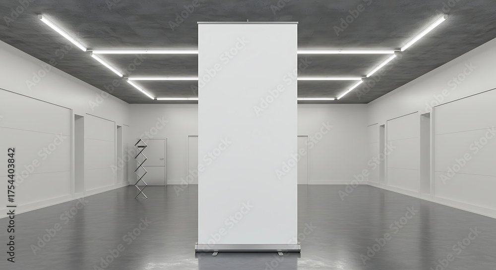 Fototapeta premium Empty Exhibition Hall Banner