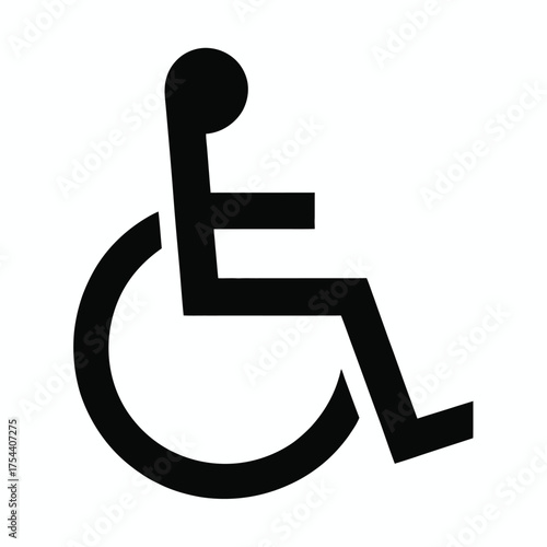 Accessible icon vector graphic representation of wheelchair symbol for universal design eps format silhouette vector illustration white background