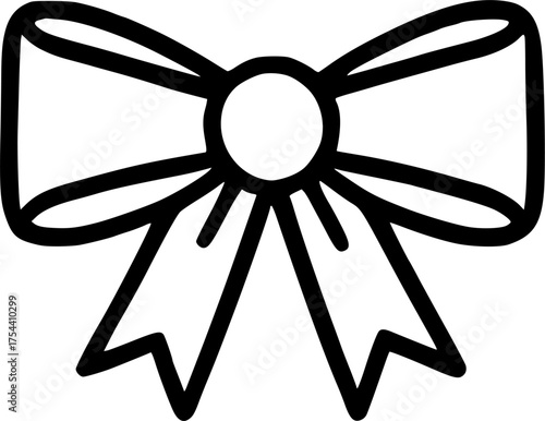 Bow Illustration. Ribbon Vector sign, symbol, vector, art