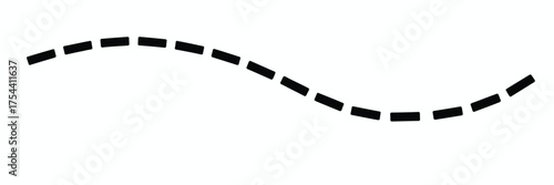 Abstract dashed line wave vector graphic design element scalable eps illustration silhouette vector illustration white background