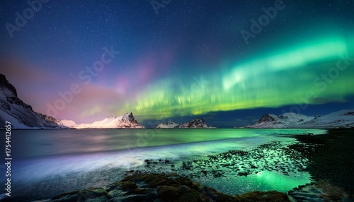 Wallpaper Mural Softly Glowing Aurora Borealis Aurora Light Northern Lights Torontodigital.ca