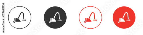Vacuum cleaner icon silhouette. editable vector template
