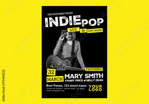 Indie Pop Flyer Poster