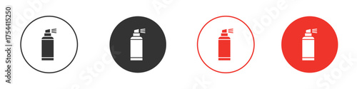 Spray can icon silhouette. editable vector template