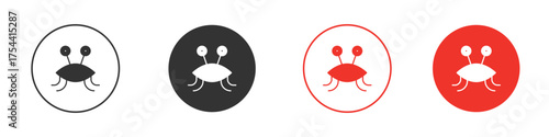 Spaghetti Monster Flying icon silhouette. editable vector template