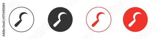 Sickle icon silhouette. editable vector template