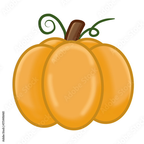 Vector illustration of pumpkin, pumpkin, halloween