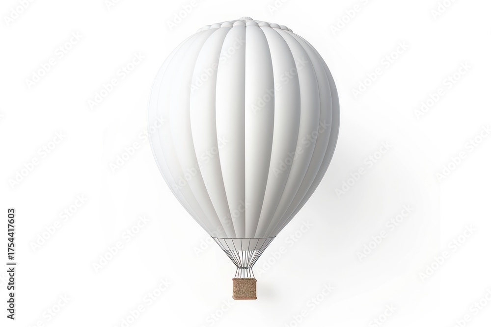 Fototapeta premium White Air Balloon balloon aircraft vehicle.