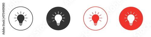 Lightbulb icon silhouette. editable vector template
