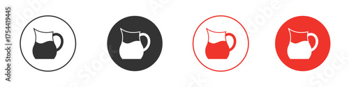 Jug icon silhouette. editable vector template