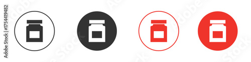 Jar icon silhouette. editable vector template