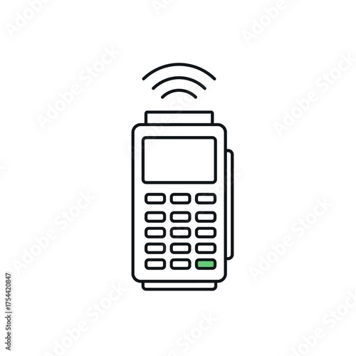 Modern wireless payment terminal for secure contactless transactions.
