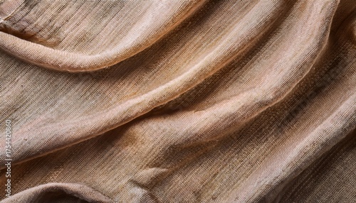 Natural Linen Texture For The Background Close Up Of Material