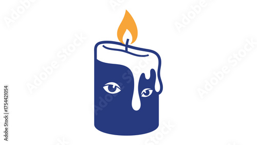 Observing candle flame: A candle, with its animated character and burning flame, evokes introspection and warmth. The candle stands as a beacon of serenity.