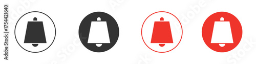 Cowbell icon silhouette. editable vector template