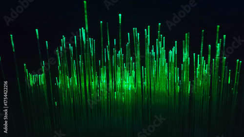 Vászonkép Abstract Flight of Optical Fibres