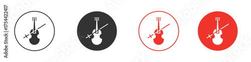 Cello icon silhouette. editable vector template
