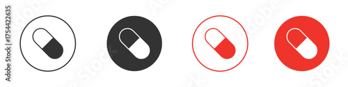 Capsules icon silhouette. editable vector template