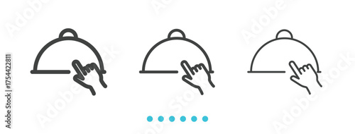 Meal Icon. Thin line icon vector