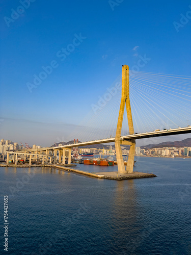 Busan Harbor Bridge, Busan. Südkorea