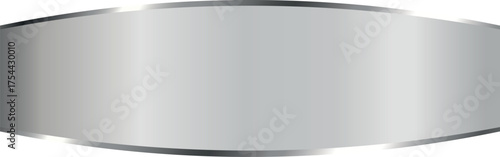 long silver colored ribbon banner with frame
