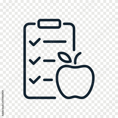 Healthy lifestyle and dieting concept outline icon
