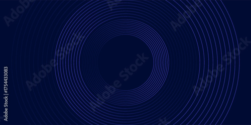 abstract dark blue background with circles. Vector Eps10