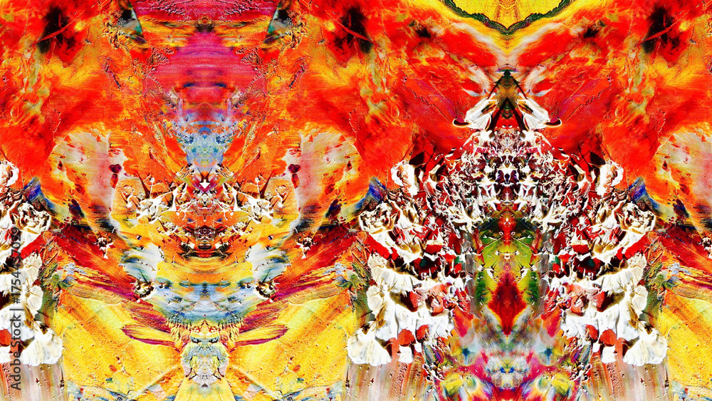 Fototapeta premium Abstract art background . Hand painting artwork on canvas .