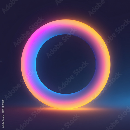 Gradient abstract rings with soft inner glow
