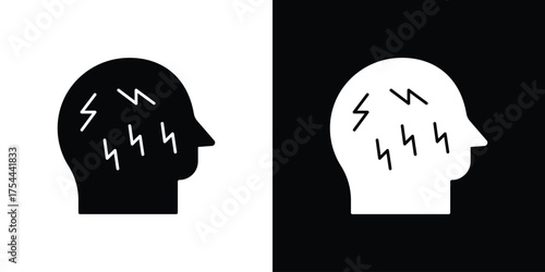Trauma icon black silhouette pack. black and white icons