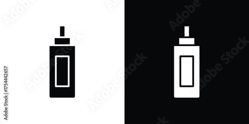 Spray icon black silhouette pack. black and white icons