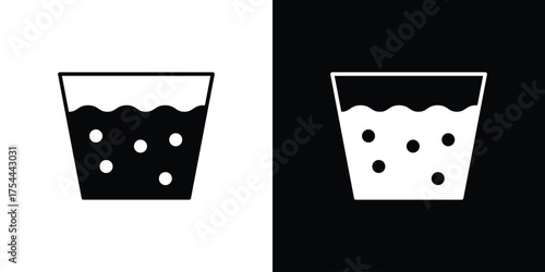 Soak icon black silhouette pack. black and white icons