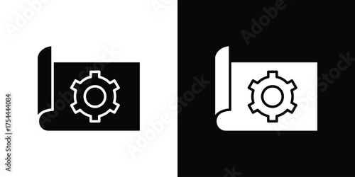 Prototyping icon black silhouette pack. black and white icons