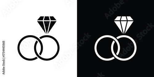 Marriage icon black silhouette pack. black and white icons