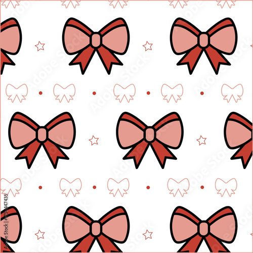 Vector pattern with bows, festive design