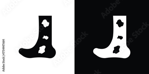 Gangrene icon black silhouette pack. black and white icons