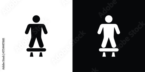 Flyboard icon black silhouette pack. black and white icons