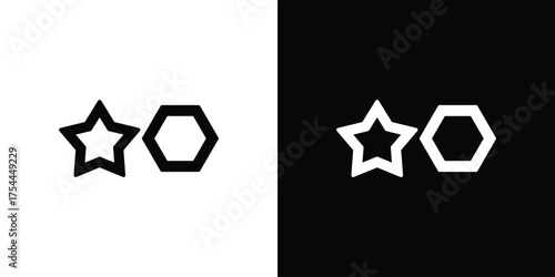Cookie cutter icon black silhouette pack. black and white icons