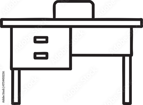 Reception Desk (School Office) vector icon on white background