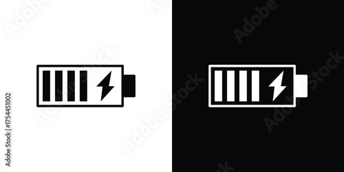 Battery icon black silhouette pack. black and white icons