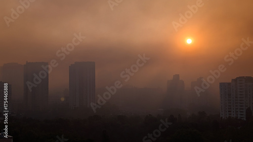 Kyiv Sunrise Covered in Smoke After Drone Attack and Fires