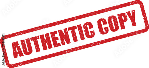 Distressed red rubber stamp mark with authentic copy diagonally, indicating a verified original reproduction